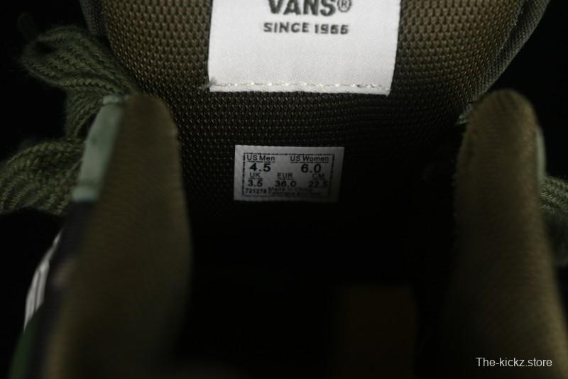 Vans Classics Knu Skool Camo Army Green Chunky Tongue Platform Sneakers - VN0007QC0WD