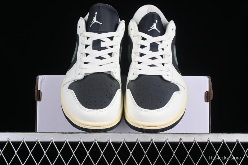 Nike Air Jordan 1 Low AJ1 Black Green Casual Sneakers - DC0774-001