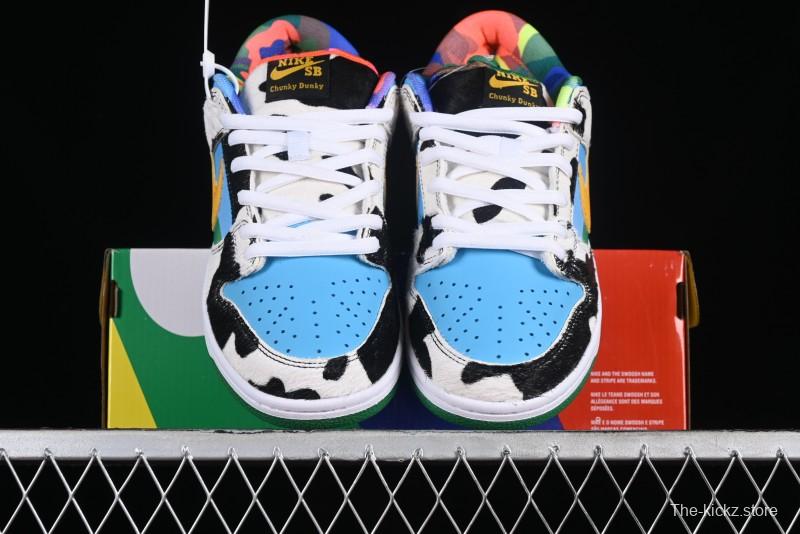 Nike Ben & Jerry's x Nike SB Dunk Low Pro QS "Chunky Dunky" Classic Casual Skate Shoes - CU3244-100
