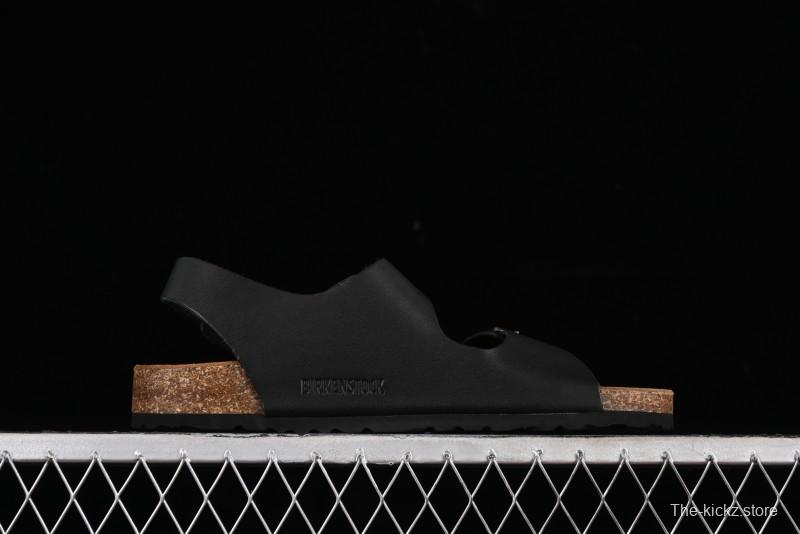 Birkenstock Birkenstock Sandals Series Black Leather with Soft Cushioning Cork Midsole - T.D4