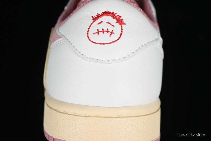 Nike Travis Scott x Air Jordan 1 Low OG AJ1 Reverse Swoosh Sneakers - DM7866-600