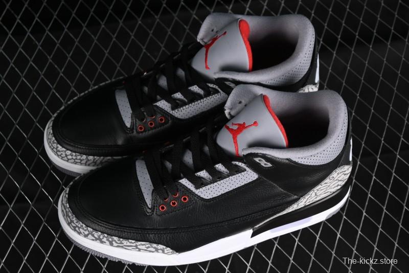 Nike Air Jordan 3 Retro Sneakers with Iconic Elephant Print and Visible Air Cushion - DN3707-010
