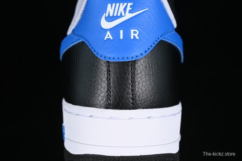 Nike Air Force 1 '07 Low White Black Blue Color Block Casual Sneakers - FN8008-001
