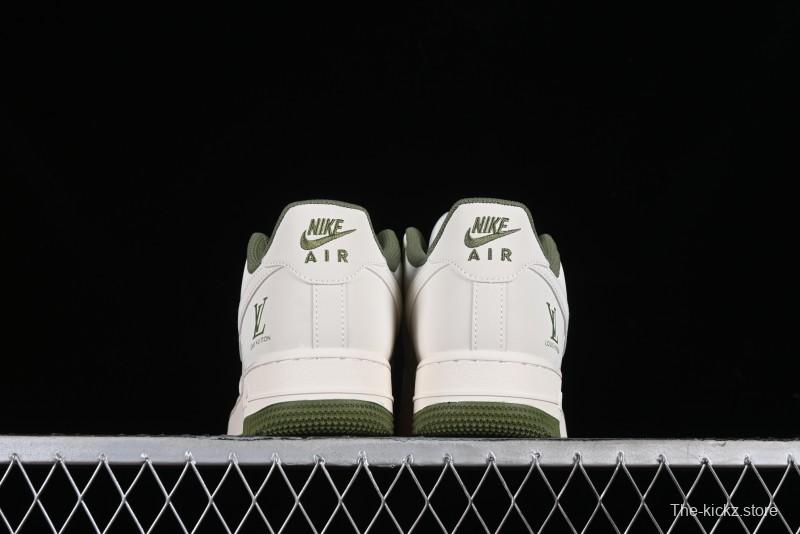 Nike Air Force 1 '07 Low LV Collaboration - Beige Green Double Swoosh Casual Sneakers - XZ6188-003