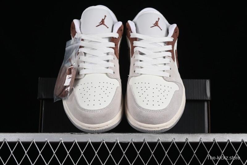 Nike Air Jordan 1 Low Retro Casual Sneakers in Grey Tan - HF1567-200
