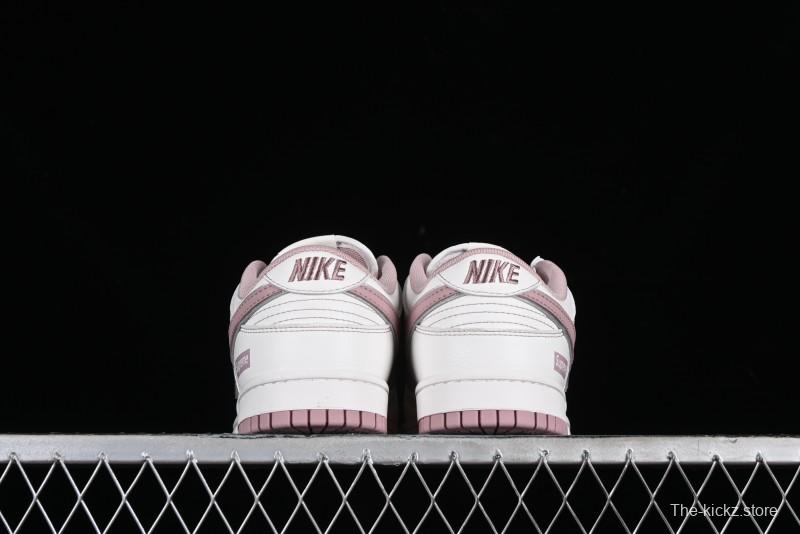 Nike Supreme x SB Dunk Low Collaboration - Rouge Pink Anniversary High-End Custom Low-Top Casual Skate Shoes - DY1503-006
