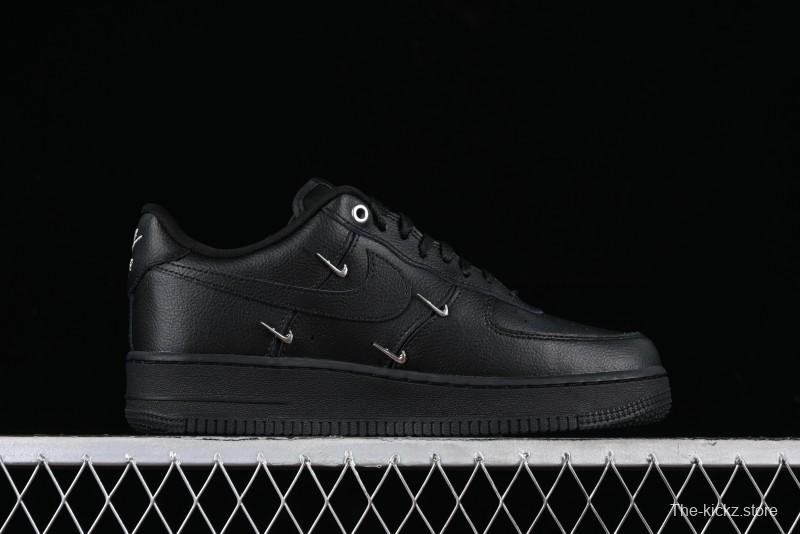 Nike Air Force 1 '07 Low Silver Swoosh Casual Sneakers - HQ1180-001