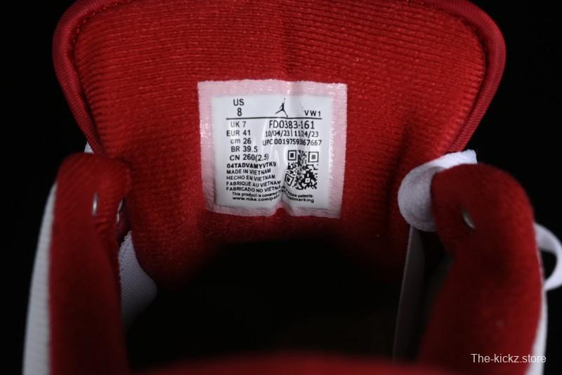 Nike Air Jordan 2/3 Retro Low Top Basketball Shoes in White and Red - FD0383-161