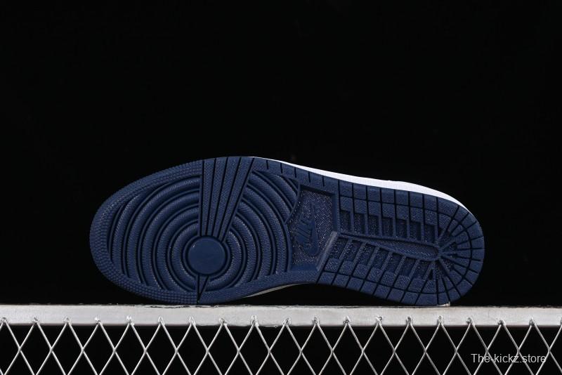 Nike Air Jordan 1 Low '85 Metallic Blue Retro Sneakers - FB9933-141