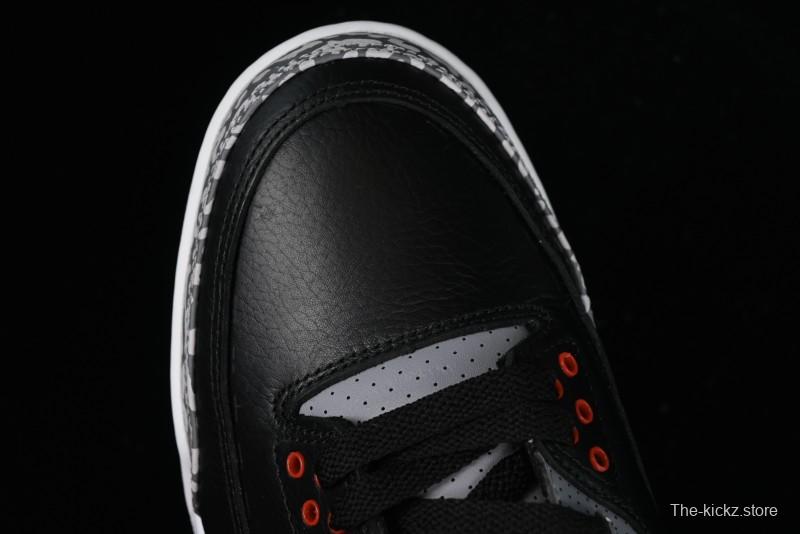 Nike Air Jordan 3 Retro Sneakers with Iconic Elephant Print and Visible Air Cushion - DN3707-010