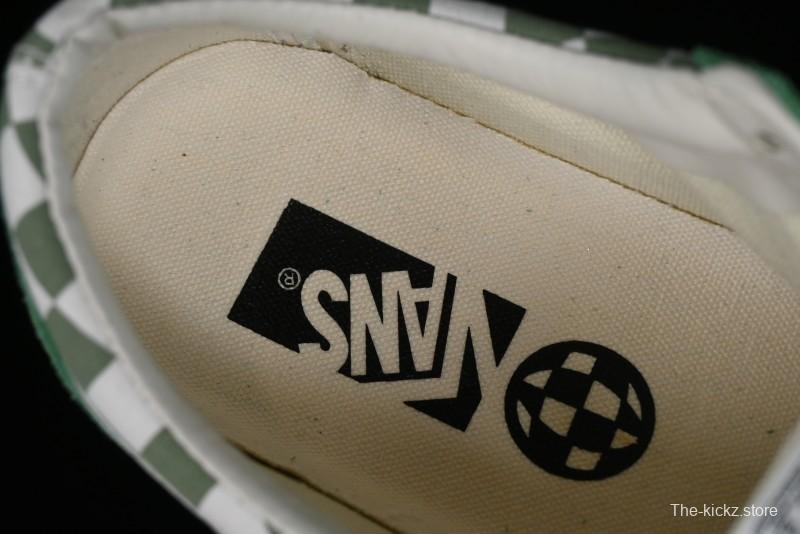 Vans Old Skool Reissue 136 Checkerboard Green Retro Canvas Shoes - VN000MT6V0N