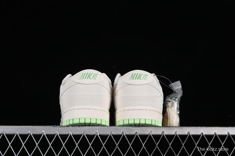Nike SB Dunk Low LV Collaboration - Double Swoosh Fluorescent Green Anniversary High-End Custom Low-Top Casual Skate Shoes - XX2025-321