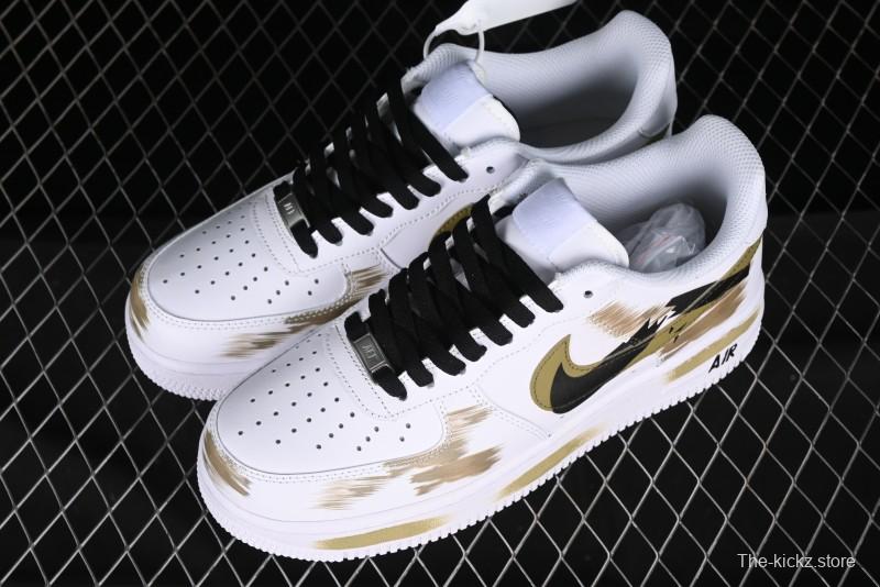 Nike Air Force 1 '07 Low Casual Sneakers with Anime-Inspired Hand-Painted Design and Triple Swoosh Shadow - CW2288-111