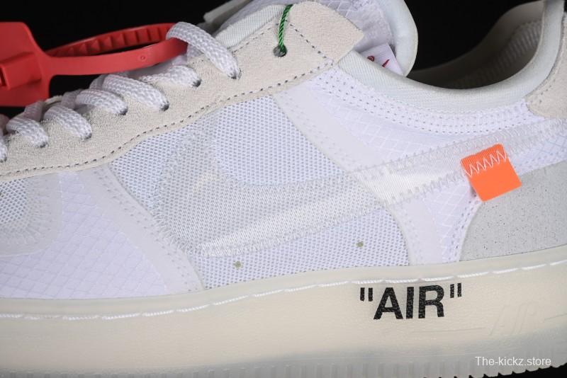 Nike Off White x Air Force 1 Low OW Transparent White Sneakers - AO4606-100