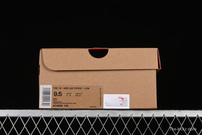 Nike Off White x Air Force 1 Low OW Transparent White Sneakers - AO4606-100