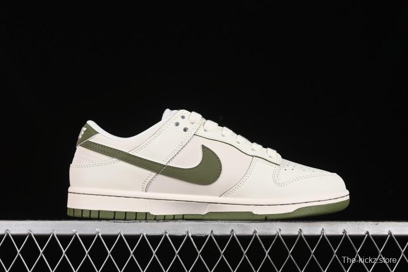 Nike SB Dunk Low Supreme Collaboration - Off White Dark Green Check Anniversary High-End Custom Low-Top Casual Skate Shoes - DQ1098-393