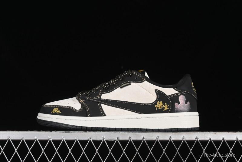 Nike Travis Scott x Fragment Design x Air Jordan 1 Low OG SP AJ1 Black Wukong Collaboration - CH6336-012