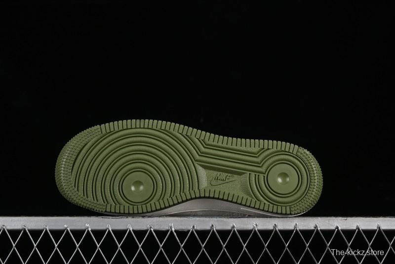 Nike Air Force 1 '07 Low Gucci Collaboration - Beige Green Linen Casual Sneakers - XZ3398-588