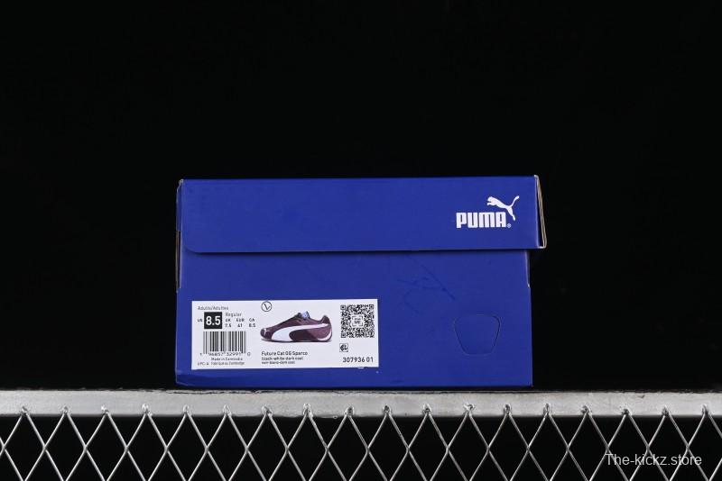 Puma Sparco Future Round Toe Lace-Up Leather Cowhide Fabric Low-Top Lifestyle Casual Shoes - 307936-01