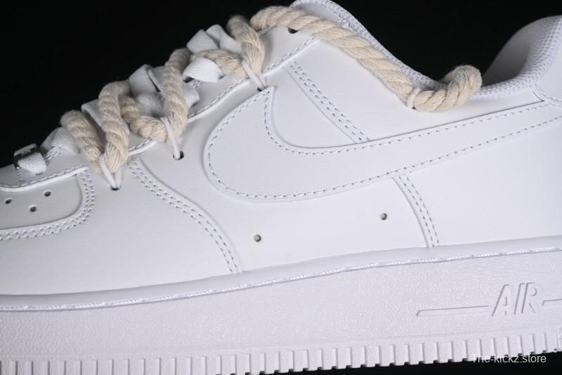 Nike Air Force 1 '07 Low White Deconstructed Casual Sneakers - CW2288-046