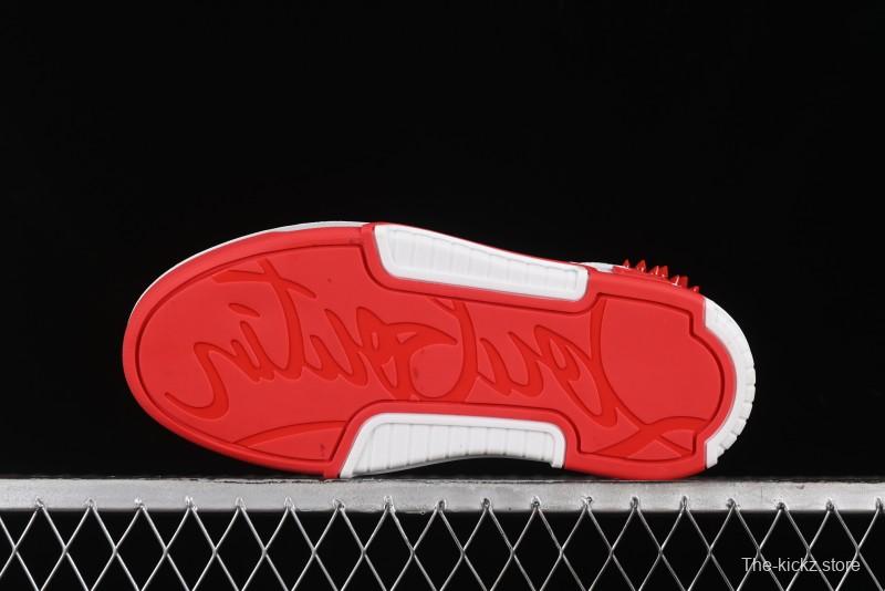 Christian Louboutin Astroloubi Comfortable Fashion Low-Top Sneakers White Red - X.D4