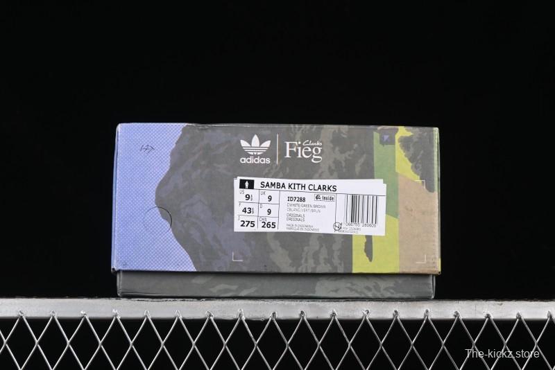 Adidas Kith x Clarks x Ad Originals 8th Street Samba Street Series Low-Top Retro Casual Sneakers - ID7288