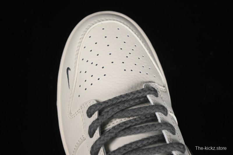 Nike SB Dunk Low Carhartt Collaboration - Off White Grey Swoosh Anniversary Custom Low-Top Casual Skate Shoes - SJ1089-006