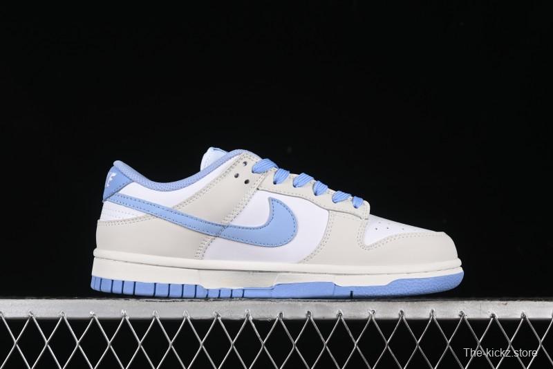 Nike SB Dunk Low Saint Laurent Series - White Grey Blue Swoosh Anniversary High-End Custom Low-Top Casual Sneakers - GF2409-168