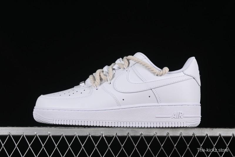 Nike Air Force 1 '07 Low White Deconstructed Casual Sneakers - CW2288-046
