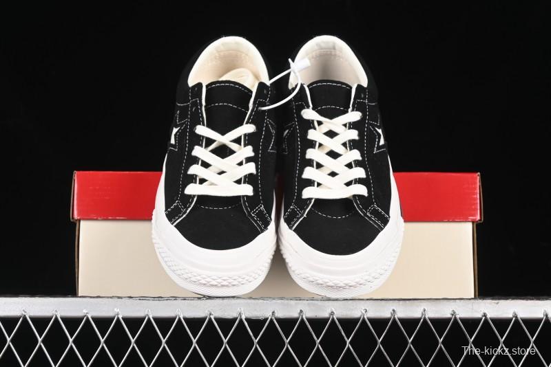 Converse One Star J Vtg Suede Low-Top Casual Sneakers in Retro Black and White - M.C3