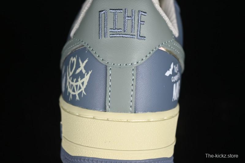 Nike Air Force 1 Low "Ghost Fire Clown" Halloween Themed Casual Sneakers - XL2321-333