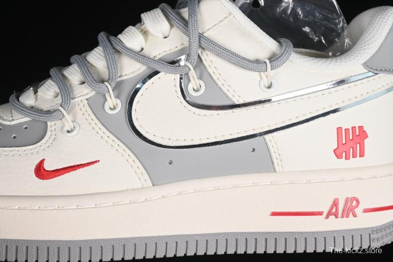 Nike Air Force 1 '07 Low UN Collaboration - Beige Silver Trim Lace-Up Casual Sneakers - SJ1198-500