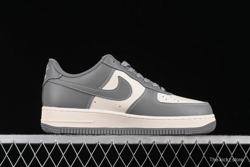 Nike Air Force 1 '07 Low Stussy Collaboration - Premium Gray Low-Top Casual Sneakers - BB5353-512