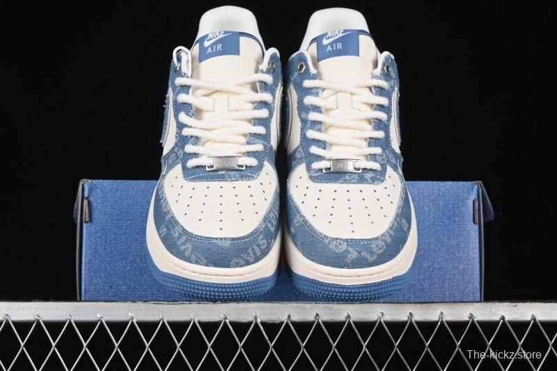 Nike Air Force 1 '07 Low Levi's Denim Collaboration - Light Blue Denim Low-Top Casual Sneakers - SJ6698-003