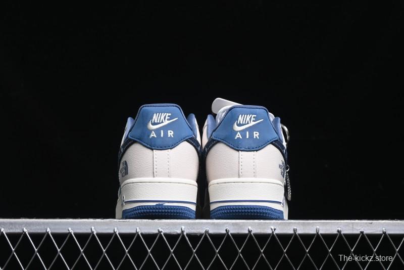 Nike Air Force 1 '07 Low The North Face Collaboration - Blue Floral Swoosh Casual Sneakers - KK1988-021
