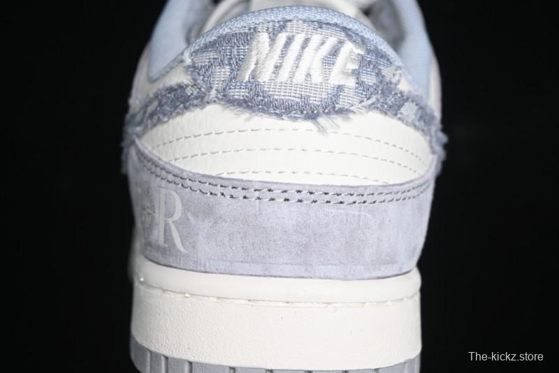 Nike SB Dunk Low Dior Stone Island Triple Collaboration Woven Grey Hook Anniversary High-End Custom Low-Top Casual Sneakers - DM6868-006