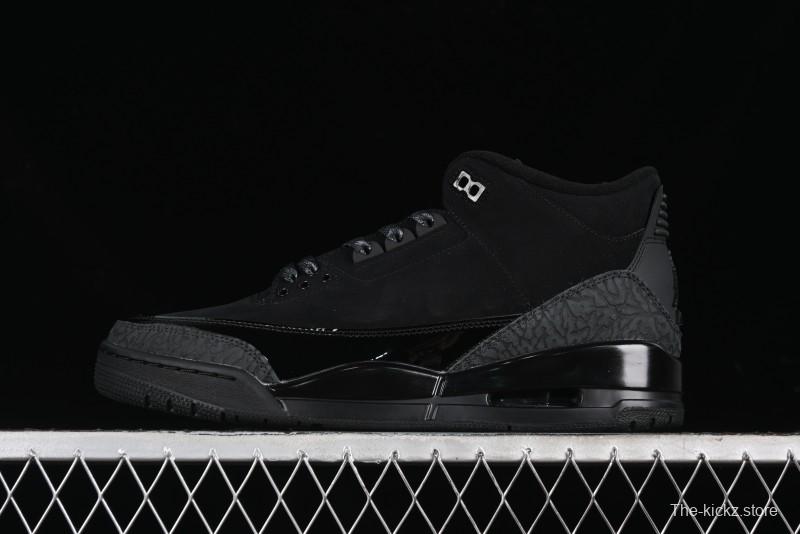 Nike Air Jordan 3 Retro Basketball Shoes Midnight Black - CT8532-001
