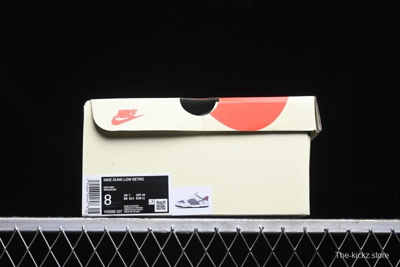 Nike SB Dunk Low Stussy Collaboration - Lace-Up Grey White Grey Check Anniversary High-End Custom Low-Top Casual Skate Shoes - YX5066-207