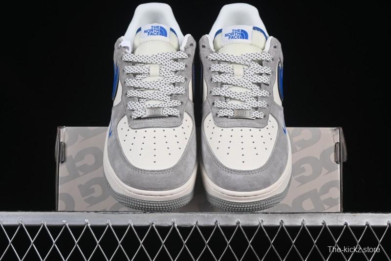Nike Air Force 1 '07 Low The North Face Collaboration Grey Blue Swoosh Casual Shoes - XZ6188-745