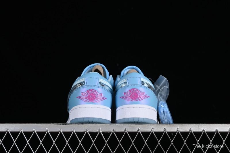 Nike Air Jordan 1 Low Custom Black Green Casual Sneakers - FN7366-400