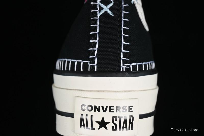 Converse All Star Lift Platform Sneakers with Daisy Stitch Detail - A08731C