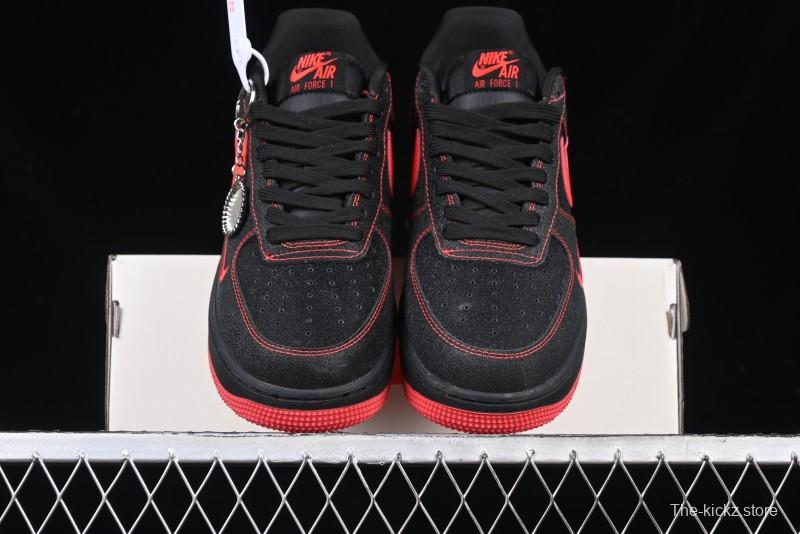 Nike Air Force 1 '07 Low Casual Sneakers in Heartbeat Orange with Full-Length Air Cushion - DF0188-015