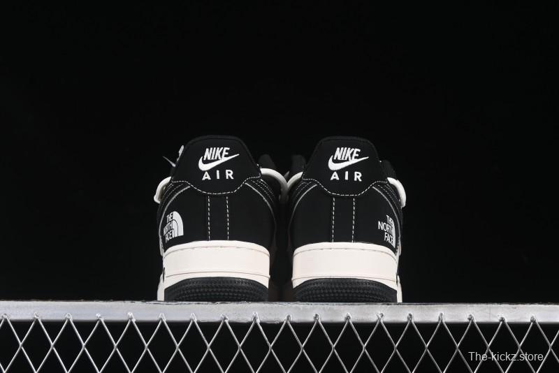 Nike Air Force 1 '07 Low The North Face Collaboration Suede Black Drawstring Casual Sneakers - SJ1198-101