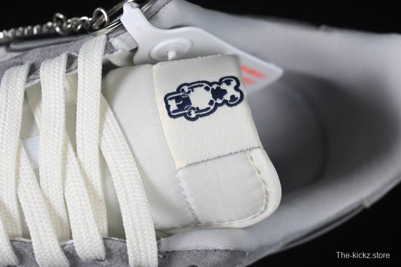 Nike Air Force 1 '07 Low Stussy Collaboration Grey Blue Pig Bear AF1 Low Top Casual Sneakers - DF0188-017