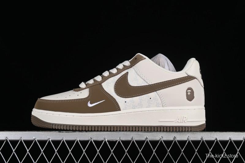 Nike Air Force 1 '07 Low BAPE Collaboration - Light Green Pigskin Low-Top Casual Sneakers - BA8806-225