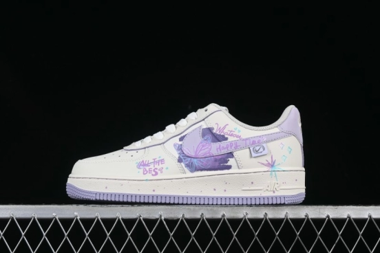 Nike Air Force 1'07 Low Casual Sneakers Purple Butterfly - FB1839-213