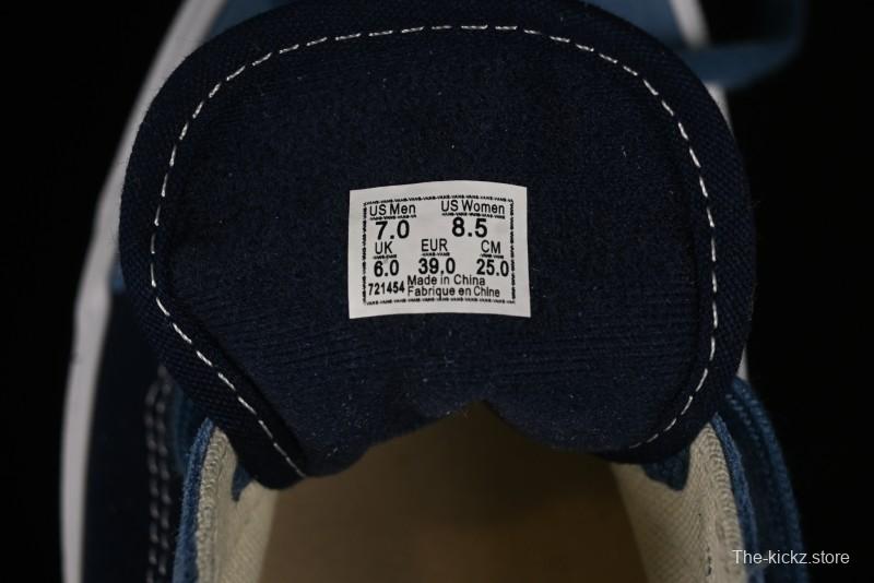 Vans Sk8-Mid Reissue 83 High-End Blue Suede Retro Skate Shoes - VN000CQDDWR