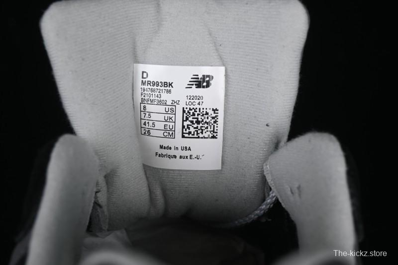 New Balance Made In USA M993 Series Classic Retro Casual Running Shoes - MR993BK