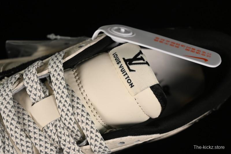 Nike Air Jordan 1 Low OG SP Travis Scott x Fragment Design Black Denim Print Casual Sneakers - SJ2068-005