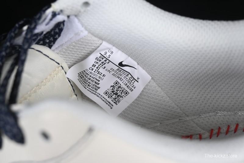 Nike Air Force 1 '07 Low Supreme Collaboration Sneakers with Red Tab and Blue Swoosh - BB7518-021